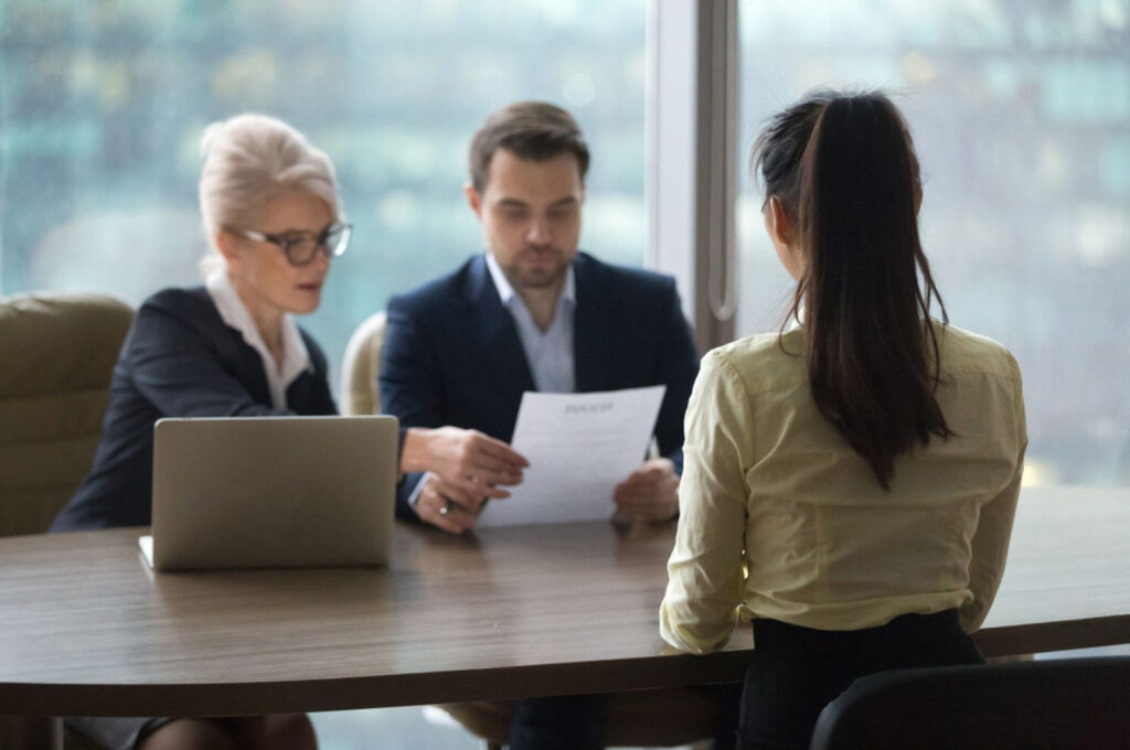 Female Candidate Attending The Interview